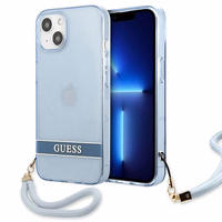 Guess GUHCP13MHTSGSB iPhone 13 6.1 "sinine / sinine hardcase Translucent Stap