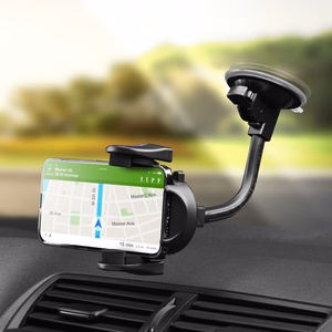 Автомобильный держатель телефона Forcell F-Grip Oval 17 см лобовое стекло / приборная панель / воздуховод чёрный