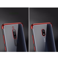 Selge värvi Case Gel TPU Electroplating raam Cover for Xiaomi Redmi 8A must