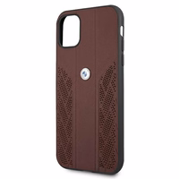 BMW Leather Curve perforeeritud ümbris iPhone 11 / Xr jaoks - punane