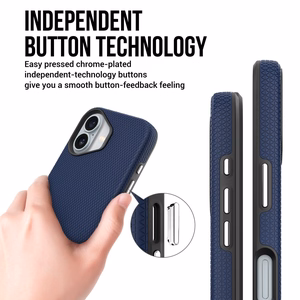 Чехол Perfectionists Triangle Mag для iPhone 16 Plus тёмно-синий