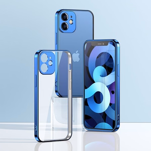 Joyroom New Beauty Series ультратонкий чехол с гальванизированной рамкой для iPhone 12 Pro чёрный (JR-BP743)