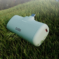 SBS EcoPower 5000 mAh 10W Powerbank sisseehitatud USB-C pesaga - roheline