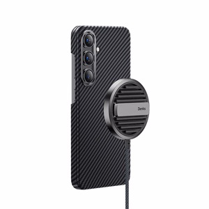 Benks Magnetic Armor Air Kevlar Ümbris Metal Frame 600D jaoks Samsung Galaxy S24 must