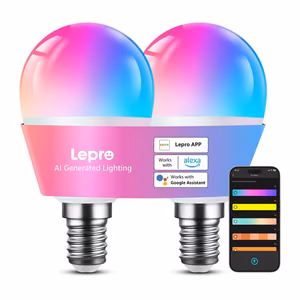 LED-лампочка LEPRO BP1-2 E14 с Bluetooth и Wi-Fi, 470 lm, 2 шт.