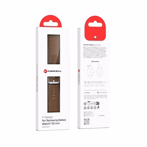 Strap to Samsung Galaxy Watch Forcell F-Design FS21 holes eco-friendly leather 20 mm brown