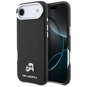 Karl Lagerfeld Karl & Choupette Head Pins Saffiano MagSafe Ümbris for iPhone Air - must
