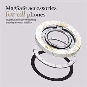 MIO White Roses Magsafe Ümbris rõngashoidjaga