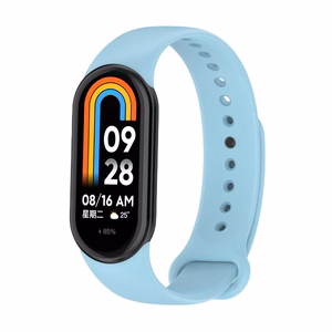 СИЛИКОНОВЫЙ РЕМЕШОК MI BAND 8/M8 (9). ГОЛУБОЙ
