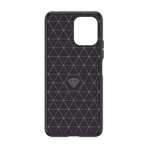 Гибкий чехол с карбоновым узором для Xiaomi Redmi 12 Carbon Case - чёрный
