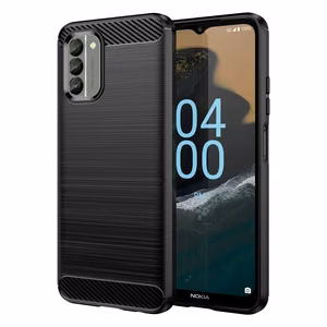 Carbon Ümbris cover jaoks Nokia G400 flexible silicone carbon cover must