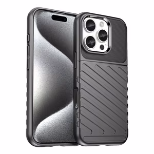 Thunder Ümbris jaoks iPhone 16 Pro Silicone Ümbris - Must