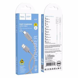 Kaabel USB A to USB C Hoco 3A 1 m X107 valge