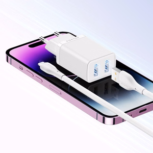 Laadija Awei C15L-EU 10W 2xUSB-A + USB-A to Lightning kaabel 1.0m valge