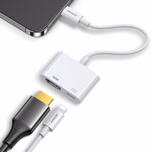 Joyroom S-H141 Lightning (male) - HDMI FullHD 1080p 60Hz (female) / Lightning (female) adapter - valge