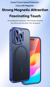 Rock Guard Touch Matte Series Magnetic Ümbris jaoks Iphone 15 Plus must