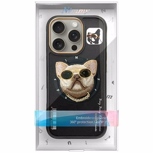 NIMMY ümbris GLASSES COOL DOG compatible with MagSafe jaoks IPHONE 16 Pro must