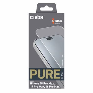 SBS Pure Glass karastatud kaitseklaas mudelile iPhone 18 Pro Max / 17 Pro Max / 16 Pro Max
