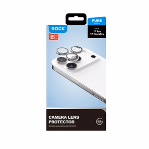 Rock karastatud klaas Pure Series kaamera läätsele iPhone 17 Pro / 17 Pro Max jaoks 3 tk sinine