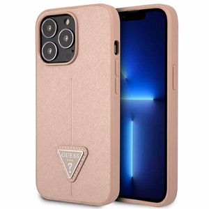 Guess GUHCP14XPSATLP iPhone 14 Pro Max 6,7 "roosa / roosa hardcase SaffianoTriangle Logo