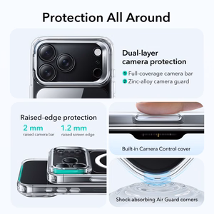 ESR Classic Hybrid Kickstand MagSafe Ümbris jaoks iPhone 17 Pro - Clear