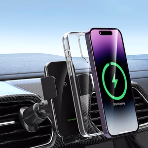 Wozinsky WEDZ-3Y8S clamp car holder with 15W inductive charger for phone on the air vent - black