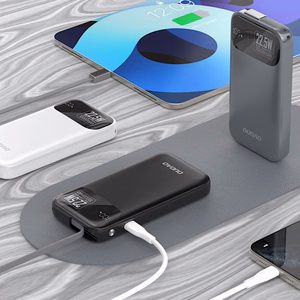 Dudao K31 10000 mAh 22.5W PD Powerbank with Built-in Cable - Gray