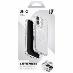 Uniq LifePro Xtreme Magclick Charging Ümbris jaoks iPhone 17 - Läbipaistev-Glitter