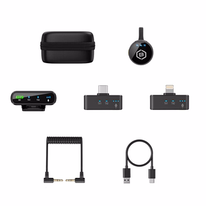 Blavec Lavalier mikrofonid x 2 MK-02 ClipGo Combo: Type C, Lightning, BT (LMMK02-B) must