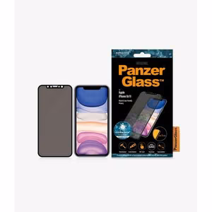 PanzerGlass E2E Super+ privaatsus karastatud klaas jaoks iPhone XR / 11 - with must raamiga