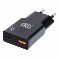 Phone Laadija sinine Star Slim GaN USB C + USB A QC4.0 PD 3A 25W TFK-SC-25WAC must