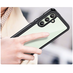 Outer Space Ümbris with Gel Frame jaoks Samsung Galaxy S24 FE - must