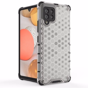 Honeycomb Case soomuskaitse TPU kaitsekattega Samsung Galaxy A42 5G musta värvi
