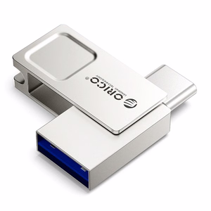 Orico U301 USB-mälupulk, 128 GB, USB-A/USB-C, USB 3.2 Gen 1, hõbedane
