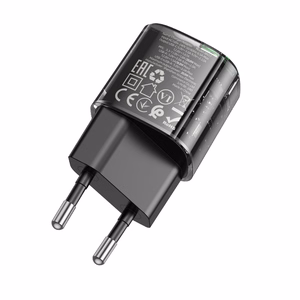 Borofone Wall laadija BN17 Sunlight - USB + Type C -  QC 3.0 PD 20W 3A must