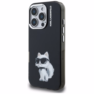 Karl Lagerfeld IML Aquarelle Choupette & Logo Ümbris jaoks iPhone 16 Pro Max - must