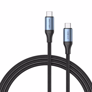 Vention USB 4.0 5A 40Gbps USB-C kuni USB-C kaabel, punutud, 1 m