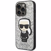 Karl Lagerfeld KLHCP14XGFKPG iPhone 14 Pro Max 6.7 "hardcase hõbedane / hõbedane Glitter Flakes Ikonik