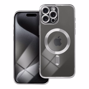 ELECTRO MAG COVER case compatible with MagSafe jaoks IPHONE 15 Pro Max hõbedane