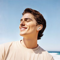 HOCO juhtmevaba kõrvaklapid bluetooth with touch screen TWS ANC + ENC EQ21 cloudy valge