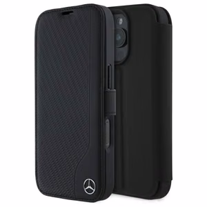 Mercedes Leather Wood Imitation iPhone 16 Pro Max Ümbris - must
