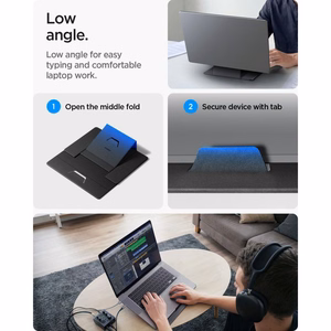 Spigen SlimFold LD201-S8 sülearvutialus, hall