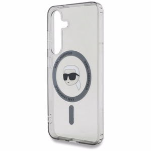 Ümbris Karl Lagerfeld Button Karl Head Printed Logo MagSafe Samsung Galaxy S25 must