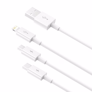 USB kaabel Baseus 3in1 Superior valge 150cm (kuni 3.5A)