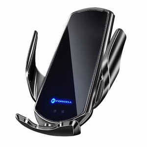 Juhtmevaba car phone hoidja automatic Forcell F-Grip HS1 Qi 15W windshield / air vent must