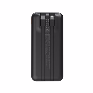 Wozinsky WFC-15B 20000mAh 22.5W akupank, PD20W, sisseehitatud Lightning- ja USB-C-kaablitega, must
