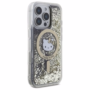 Hello Kitty Liquid Glitter Fever MagSafe iPhone 16 Pro Ümbris - Kuldne