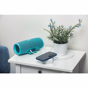 Multifunction laadija Forcell F-Energy 4in1 2 x USB A + USB C 15W + akupank 8000mAh + juhtmevaba charging valge
