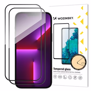 2pcs Full Screen Karastatud klaas with Frame Ümbris Friendly Wozinsky Full Glue iPhone 15 Pro - must