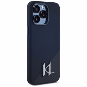 KARL LAGERFELD ümbris jaoks IPHONE 15 Pro compatible with MagSafe KLHMP15LSCMKMPCK (Silicone Initial Metal Logo) must